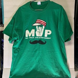MVP Bar & Grille Live Entertainment Green Graphics Tshirt Men XL Port & Company